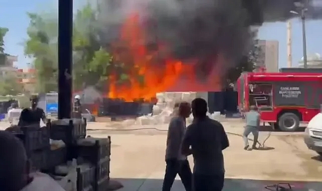 Viranşehir Yeni Hal Pazarı yakınlarında yangın