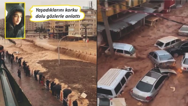 Sel Urfa'yı böyle vurdu. Görüntüler dehşete düşürdü