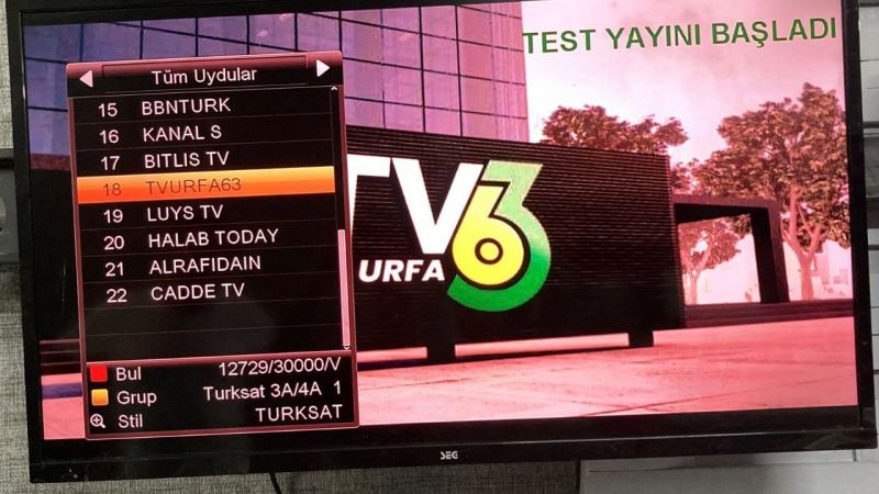 Urfa'nın 4'üncü kanalı test yayınlarına başladı 