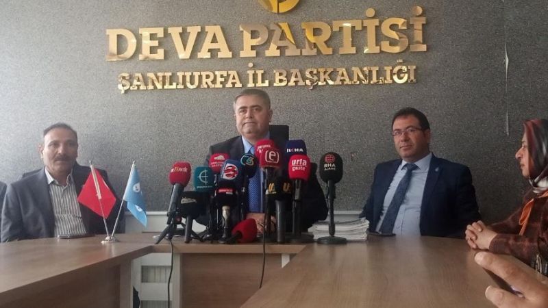 DEVA Partisi Urfa İl Başkanı Av.Tüysüz görevinden istifa etti