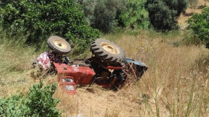 Traktörün altında kalan çocuk can verdi 