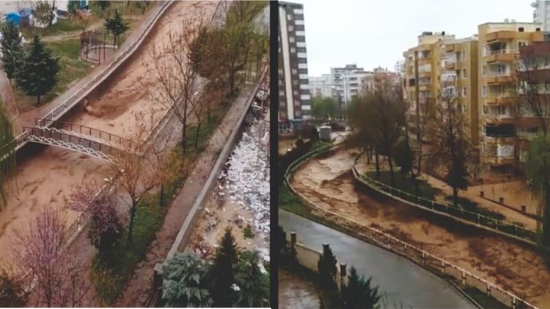 Karaköprü'yü felaketten bu kanal kurtardı