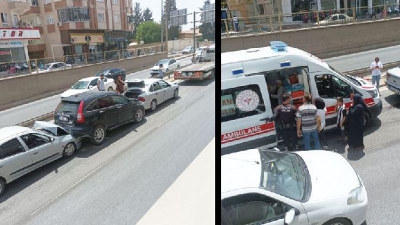 Urfa’da zincirleme trafik kazası: 2 yaralı