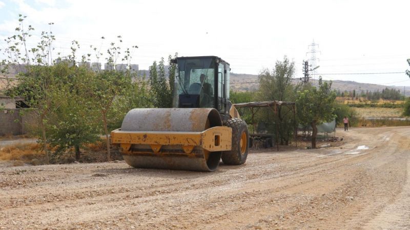 Karaköprü kırsalında stablize yol çalışması