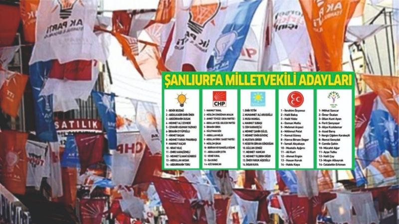 Urfa Milletvekili aday listeleri YSK'ya sunuldu