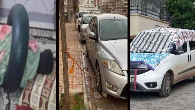 Urfa’da sel önlemi: Kimi can simidi taktı, kimi aracını bağladı