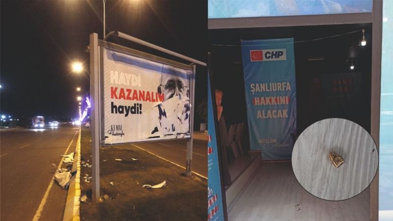 CHP seçim bürosuna mermi bırakıldı