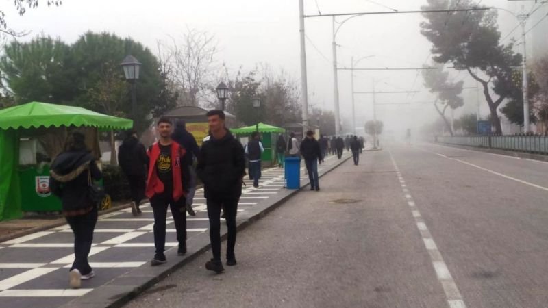 Urfa güne toz bulutuyla uyandı