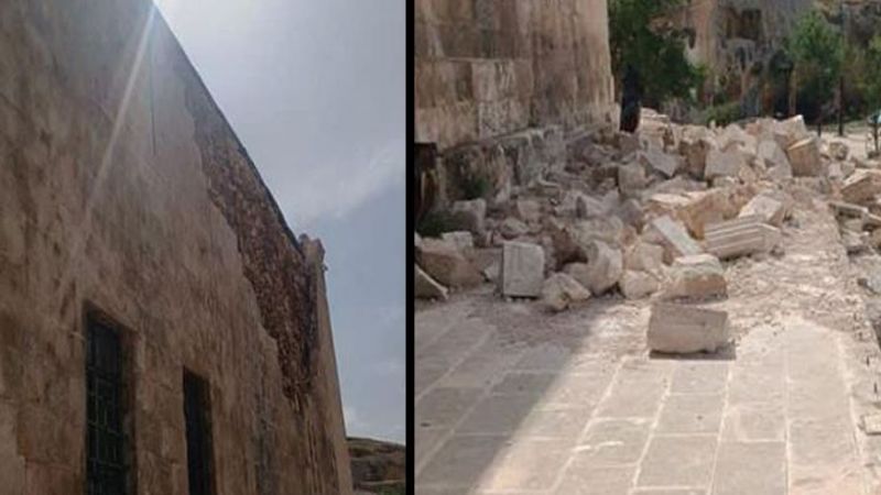 Felaketlere maruz kalan türbenin etrafı pislikten geçilmiyor