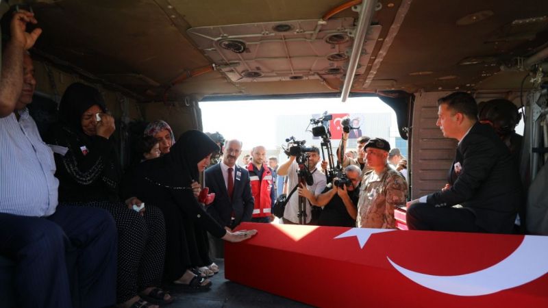Şehide hüzünlü veda