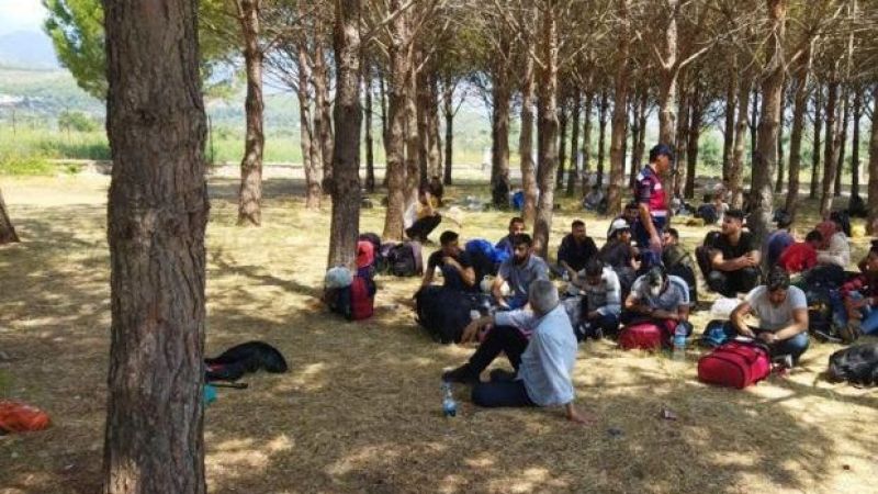 O göçmenler jandarmaya yakalandı