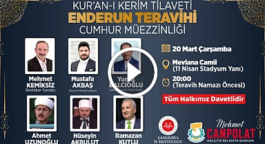 Enderun usulü teravih geleneği Haliliye'de yaşatılacak